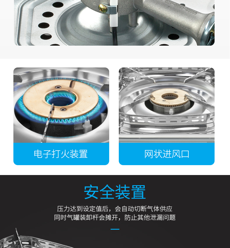 Lò tươi thẻ cầm tay ngoài trời nồi lẩu bếp gas không gỉ dày dã ngoại - Bếp lò / bộ đồ ăn / đồ nướng dã ngoại bep con