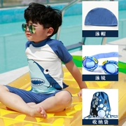 Đồ bơi trẻ em ngông cuồng bé trai chia đôi kích thước tay áo dài khô nhanh chống nắng mùa xuân quần áo bơi cho bé - Bộ đồ bơi của Kid