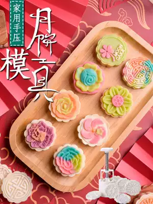 Ice skin mooncake mold household model printing tool cartoon hand-pressed mung bean cake 50g75g100 gram abrasive tool