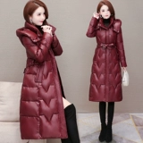 Длинная зимняя куртка, модный зимний пуховик с пухом, средней длины, 2020, в корейском стиле, в западном стиле
