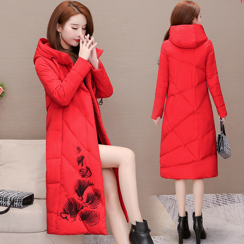 Cotton coat jacket woman fall 2019 new Korean version with long version thickened warm light and thin even cap down cotton padded jacket