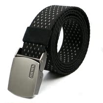 Tactical belt mens nylon outdoor military training black belt Youth student automatic buckle slacks belt