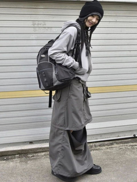 Xu Mengjie's Same Style~Instudio Korean Designer Brand Smarturbanuseful Mesh Backpack