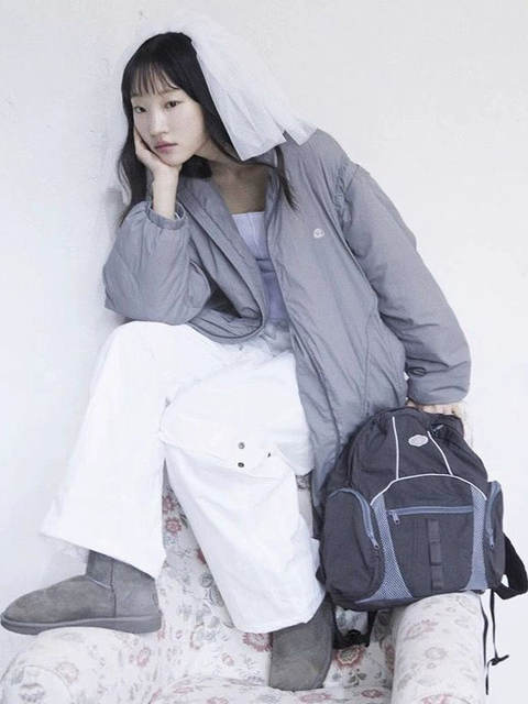 Xu Mengjie's Same Style~Instudio Korean Designer Brand Smarturbanuseful Mesh Backpack