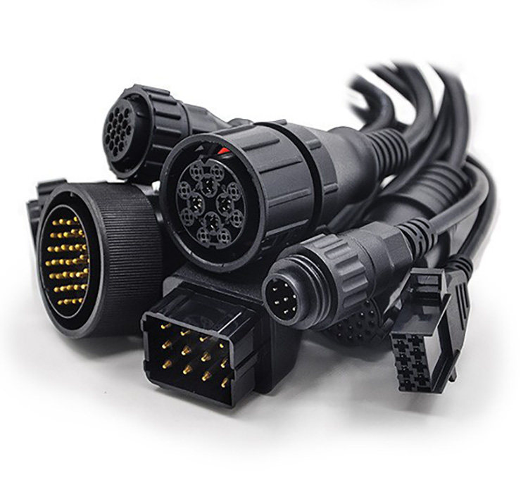 Diesel Truck Truck Truck 16-pin OBD2 Wanting Jumper Wire Transfer Line Conmince Vike Adapter