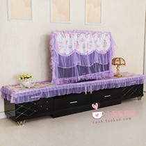 Turn on the TV Hood TV cabinet dust cover LCD hanging TV dust cover elastic frame