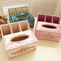 Creative multi-function storage tissue box drawing paper box flannel drill desktop storage cloth tissue box