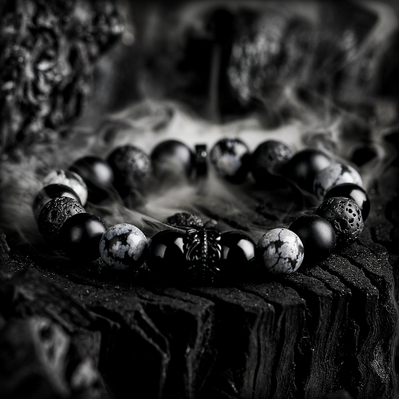 Guxi【Black Warrior】Natural Obsidian Bracelet Men's High-End Amethyst Bracelet Couple's Birthday Gift Guxi【Black Warrior】Natural Obsidian Bracelet Men's High-End Amethyst Bracelet Couple's Birthday Gift
