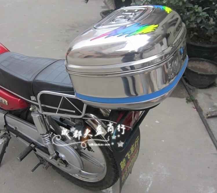 Đuôi xe máy bằng thép không gỉ 304 Thân xe điện cực lớn Tianjian EN125 Bay chùm xe công cụ - Xe gắn máy phía sau hộp cốp sau xe máy