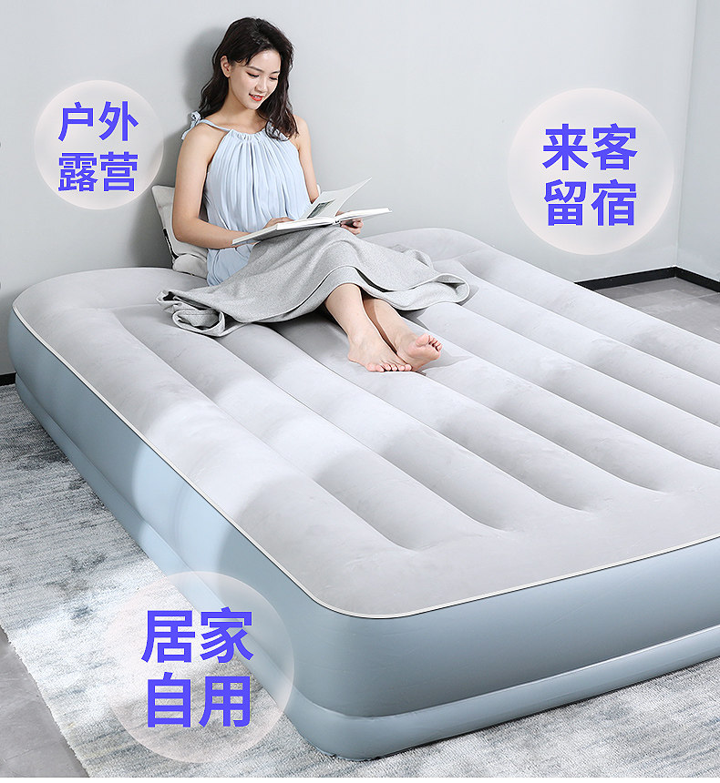 INTEX充气床内置泵气垫床家用加高单人双人一键充放气户外折叠床-阿里巴巴