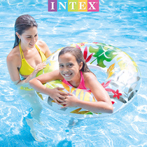 INTEX thickened swimming ring Children floating ring with handle anti-side turning adult swimming ring universal armband swimming ring