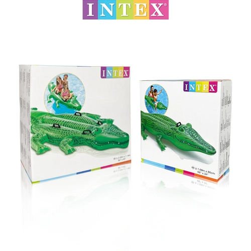 Intex, водная надувная игрушка для плавания для игр в воде, крокодил, увеличенная толщина