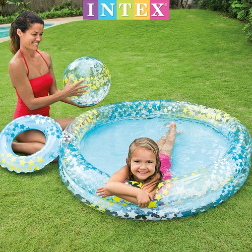 INTEX Пляжный плавательный круг, игрушка, морской бассейн с шариками для игры с песком для рыбалки, увеличенная толщина