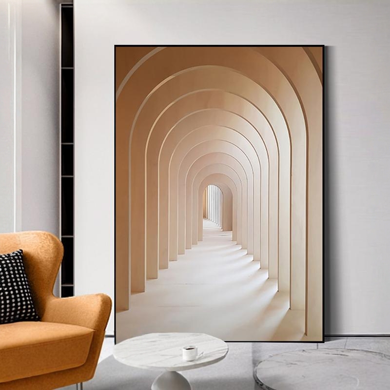 Extra-Large Luxury-Style Architectural Decorative Painting for Living Room Entrance, Space-Enhancing Hanging Painting, Large-Scale Villa Floor-To-Ceiling Painting