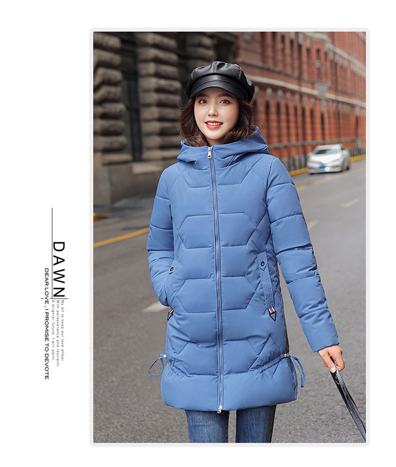 韩版冬装2020年新款棉衣外套修身加厚羽绒棉服女中长款棉袄子反季详情15