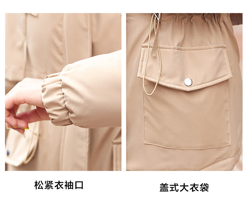 冬装棉袄2020年新款女中长款棉衣加厚加绒派克棉服韩版宽松大毛领详情40