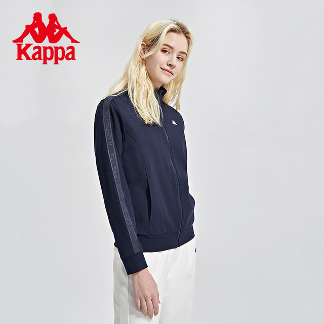 Kappa Kappa knitted cardigan 2022 ເສື້ອກິລາຜູ້ຍິງລະດູໃບໄມ້ປົ່ງໃໝ່ 2022 ເສື້ອຍືດແຂນຍາວແບບສະບາຍ K0C22WK01