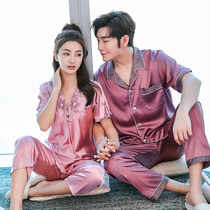 Official Loris Counter Cotton Pajamas Couple Thin 2021 Spring Summer Ice Silk Short Sleeves Men and Women Modal Sexy