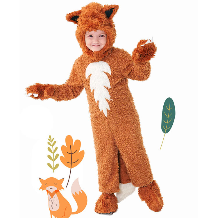 Cute Little Fox Costume, Kindergarten Forest Animal Party Red Fox Nick Costume, Stage Performance Costume