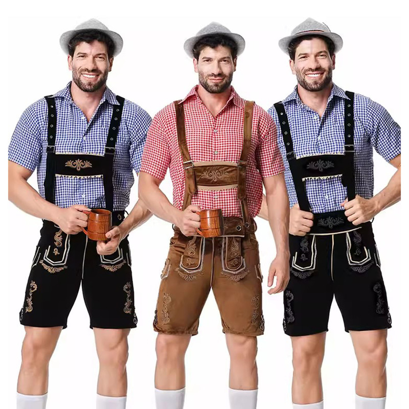 New German Oktoberfest Traditional Clothing European Bar Winery Event Men's Waiter Suit