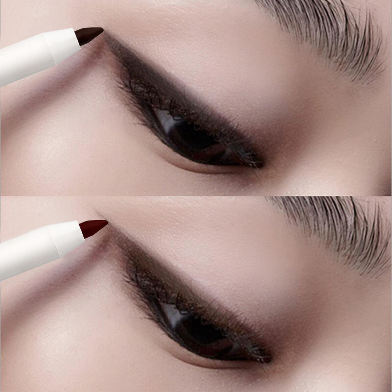 Eyeliner gel pen waterproof, not dizzy, long-lasting, non-discoloring makeup, novice beginner lying silkworm very fine pencil-type hard head