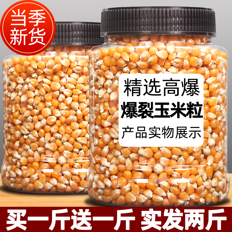 Corn grain special ready-to-eat 1000g large canned corn flower bud rice grain popcorn raw material for new goods popcorn