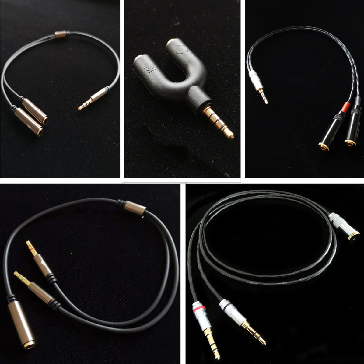 3 5 mobile phone headset to computer headset two-in-one line sound card headset separation one minute two transfer cable 0 3-5 meters