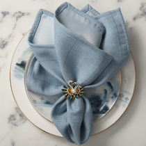 Chinese-style European napkin stainless steel napkin ring plate napkin button loop simple modern western napkin ring