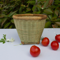 Brook blossom bamboo snacks dried fruit storage basket small bamboo basket office desktop coffee table storage basket handmade bamboo products