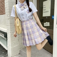 Рубашка, юбка, галстук-бабочка, короткий рукав