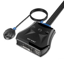 Maitou dimension MT-201DL 2-way dvi kvm switcher 2-port hot key automatic HD switching wiring