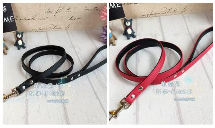 Dog dây kéo dây kéo chó dây xích nhà vật nuôi dây kéo mèo và chó cần thiết hàng ngày Teddy cổ áo dây da - Cat / Dog hàng ngày Neccessities Dụng cụ cho chó ăn
