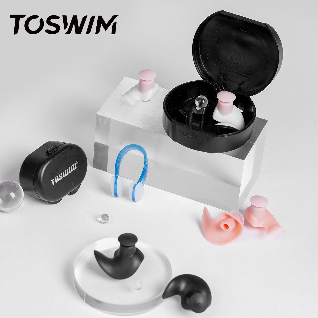 Mr. Swim Nose Clip Anti-Choking Professional Anti-Shedding Adult Children Waterproof Anti-Slip Artifact Nose Plug EarBuds Set