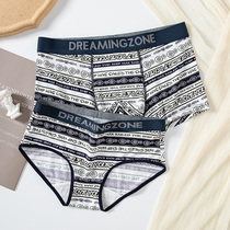 Couple underwear cotton modal one man and one woman 2022 new trend Greek style creative letter shorts