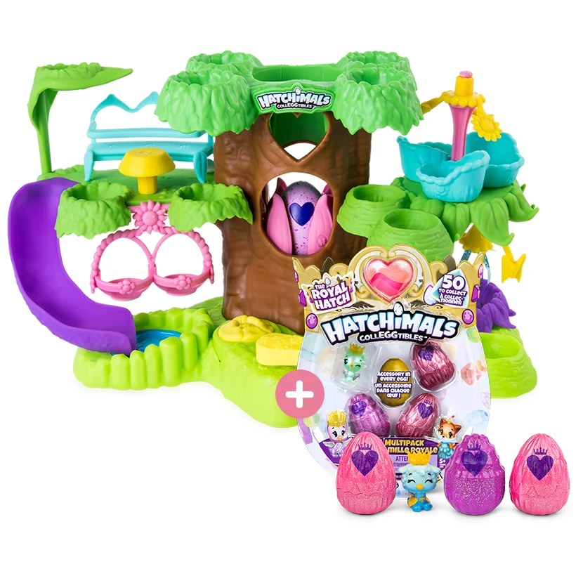 [Hatchimals mini Hatchi magic egg chick paradise mini egg hatching tree family scene set]