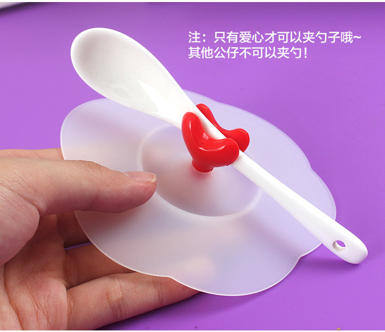 10 cm chống bụi không độc hại silicone cup bìa cấp thực phẩm phim hoạt hình gốm cốc nước nắp phổ mug cup nắp