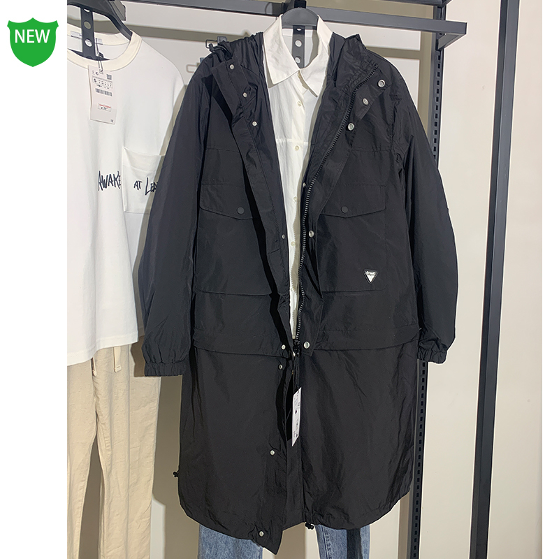 Cabinet 699! Spring and Autumn Men's Two-In-One 0.05kg Windbreaker Parka Jacket 3833399 Mid-Length Coat