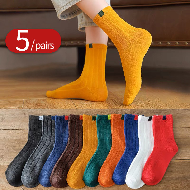 короткие носки 5pairs socks women winter warm socks for women new year cute &be
