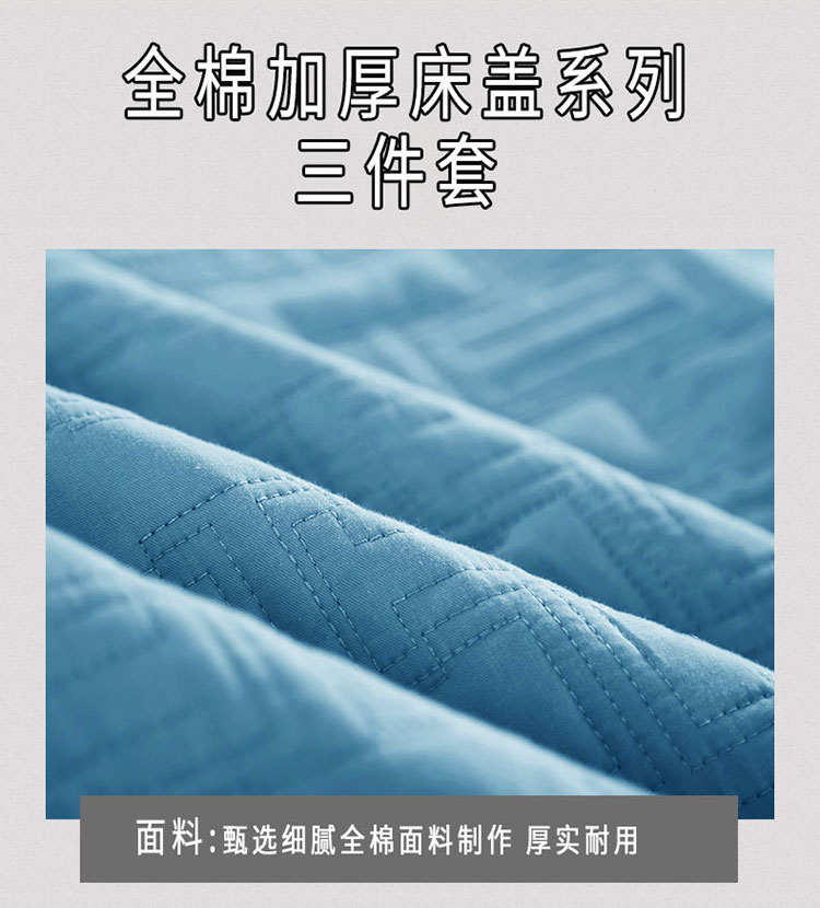 Khăn trải giường có đệm bông đơn giản quilting 1,8 m giường đôi 2 m quilt 100% cotton ba mảnh trải giường drap giường 1mx2m