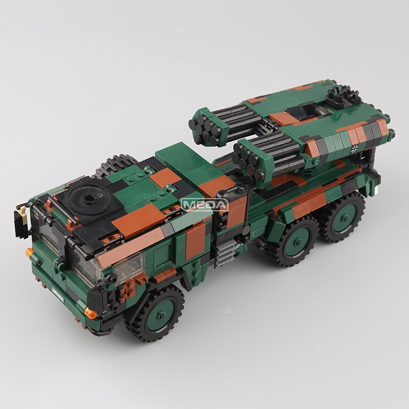 German Military Building Blocks Lars-Style 110mm Multi-Barrel Rocket Launcher Lars2 Armored Truck Assembly Toy German Military Building Blocks Lars-Style 110mm Multi-Barrel Rocket Launcher Lars2 Armored Truck Assembly Toy