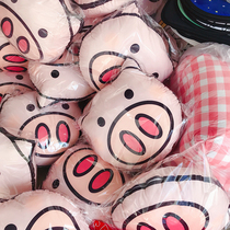 (Where are your little eyes looking at?)) Where are your little eyes looking at?) Pink doodle knock cute suede fat pig head pillow~double-sided printing