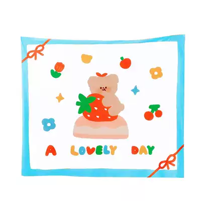 How to enter a how to be original design~Limited cute bear short velvet fabric wall-mounted cartoon hanging cloth hanging painting