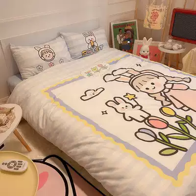 I am not Lulu 40s twill cotton no ball, no fading designer cartoon three-four-piece set