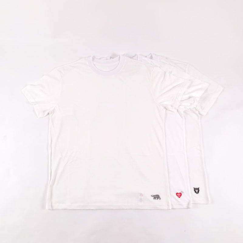 Tide card HUMAN MADE 3PACK T-SHIRT BEATING UNDERSHIRT POLAR BEAR LOVE APE Pure Cotton Men and Men t-shirt