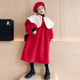 Girls' winter dress 2022 new medium and large children's fleece princess dress girl foreign style thickened autumn and winter skirt