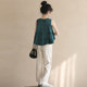 Girls' clothing fashionable suit western style summer 2023 new middle and big children's top children's nine-point casual pants two-piece set