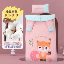 Baby sleeping bag children four seasons baby pure cotton middle and big children anti-kick quilt artifact wearable lazy quilt