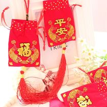 Red velvet blessing bag empty bag sachet purse car decoration sachet incense bag to carry with you
