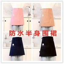 Waiter half-length apron summer waterproof and oil-proof half-waist half-cut apron hotel chef apron overalls