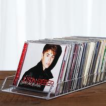 Fashionable and simple design acrylic transparent crystal multi-grid desktop CD box disc storage box CD display rack